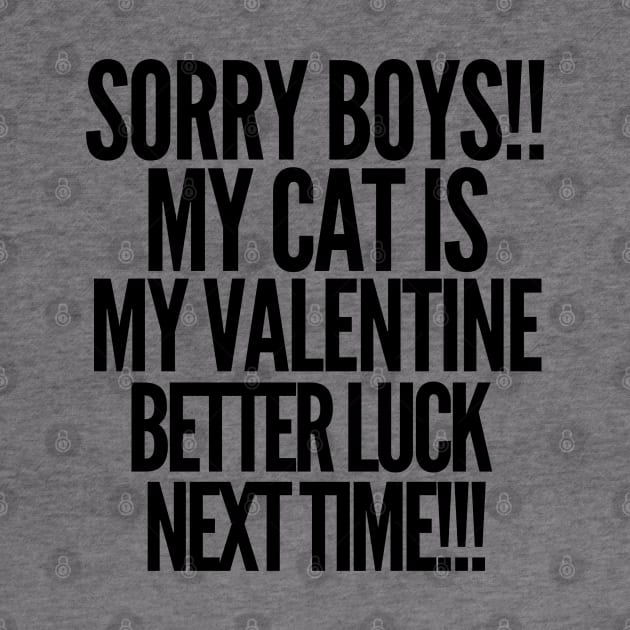 Sorry boys! My cat is my valentine. Better luck next time! by mksjr